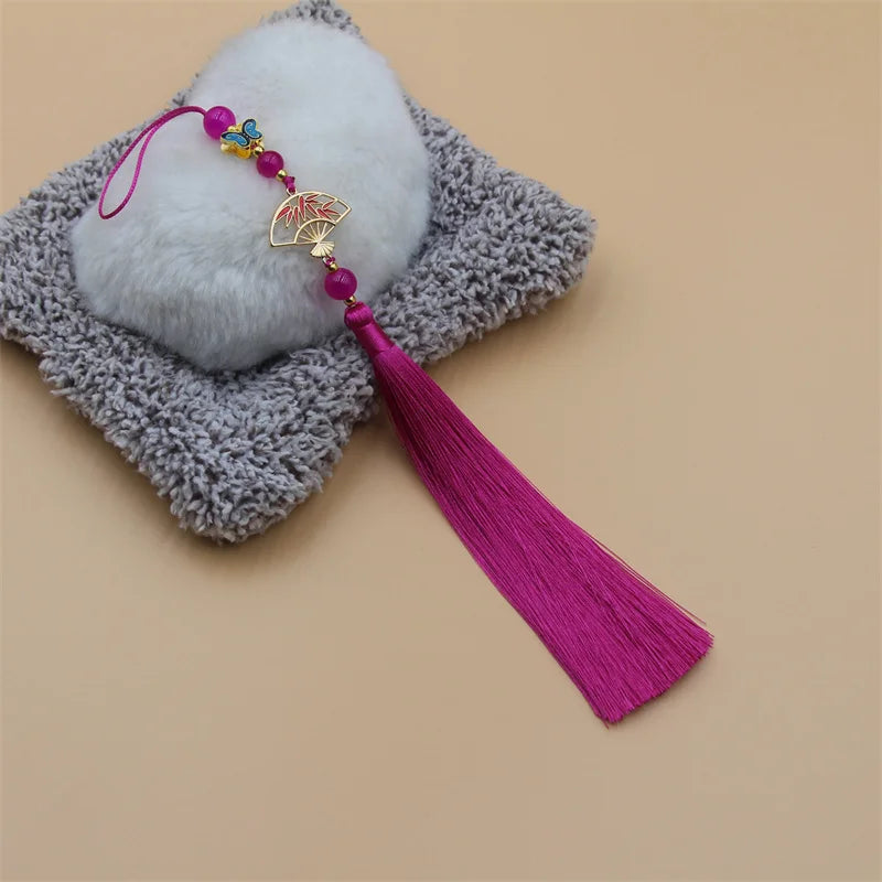 Hanfu Tassel Decoration – Antique Fan Cheongsam Trim | 30cm Garment Tassel Trim PLUSH style 13
