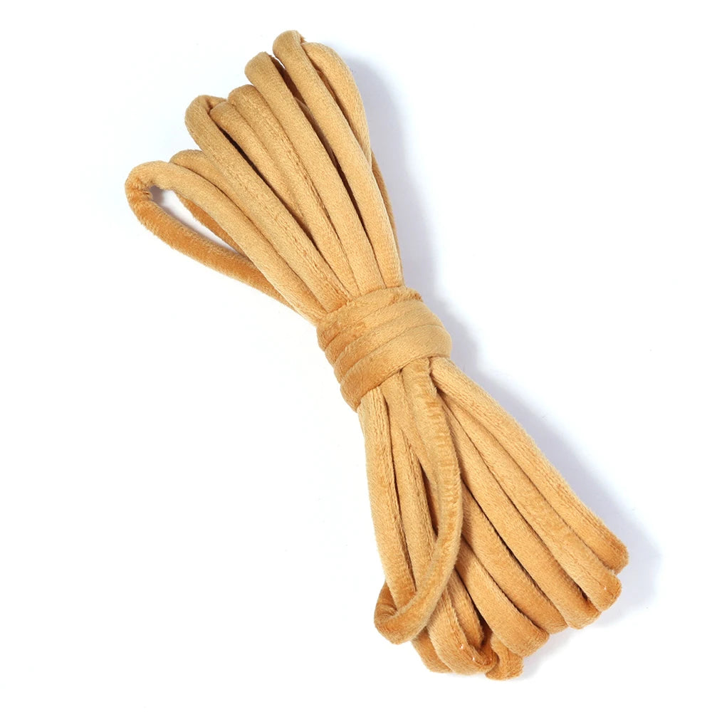 5 Yards Velvet Yarn Rope – Soft Thick DIY Choker Craft Material Velvet Craft Yarn PLUSH yellow