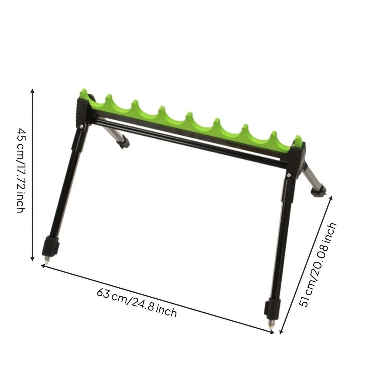 Telescopic Folding Fishing Rod Stand – Multi-Slot Bank Rack Fishing Rod Stand PLUSH