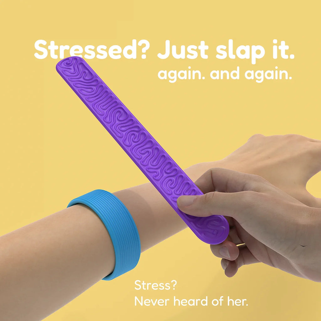 Textured Silicone Fidget Slap Bracelets – 6-Pack Sensory Toys Fidget Sensory Bracelet PLUSH