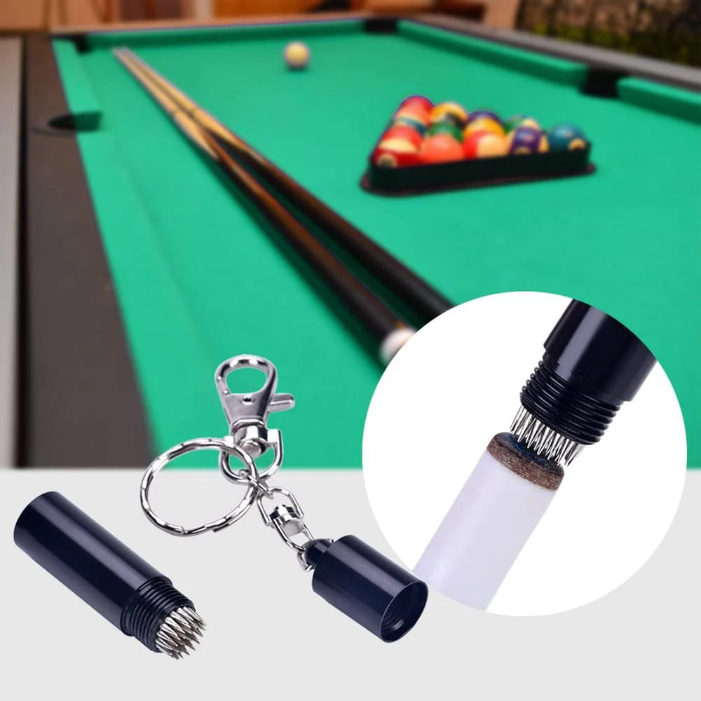 Metal Billiard Cue Tip Shaper & Tapper with Keychain Cue Tip Shaper Tool PLUSH
