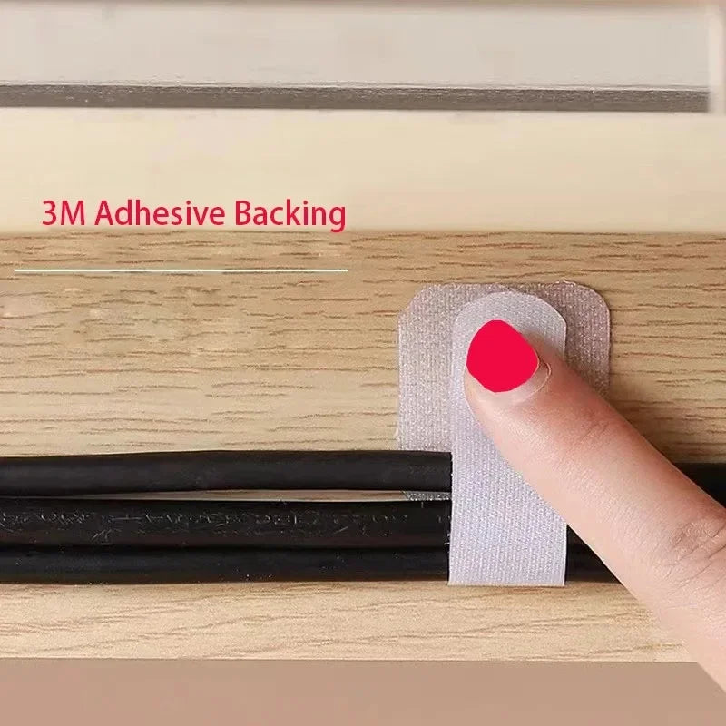 Reusable Cable Ties Self-Adhesive Cord Organizer Straps Cable Management Ties PLUSH
