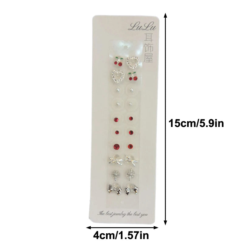 Bowknot Flower Rhinestone Auricular Ear Stickers – 20 Patches Auricular Ear Stickers PLUSH