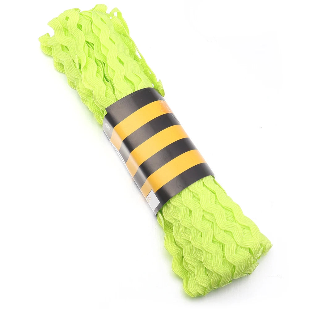 15 Yards 5cm Ric Rac Zig Zag Trim Ribbon – DIY Craft Sewing Ric Rac Trim Ribbon PLUSH Neon Green 5mm 15yards