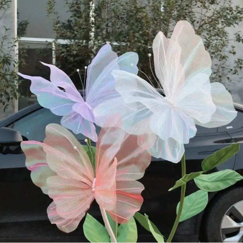 3D Artificial Butterfly Decor 45–50cm | Wedding Photo Prop Artificial Butterfly Decor PLUSH