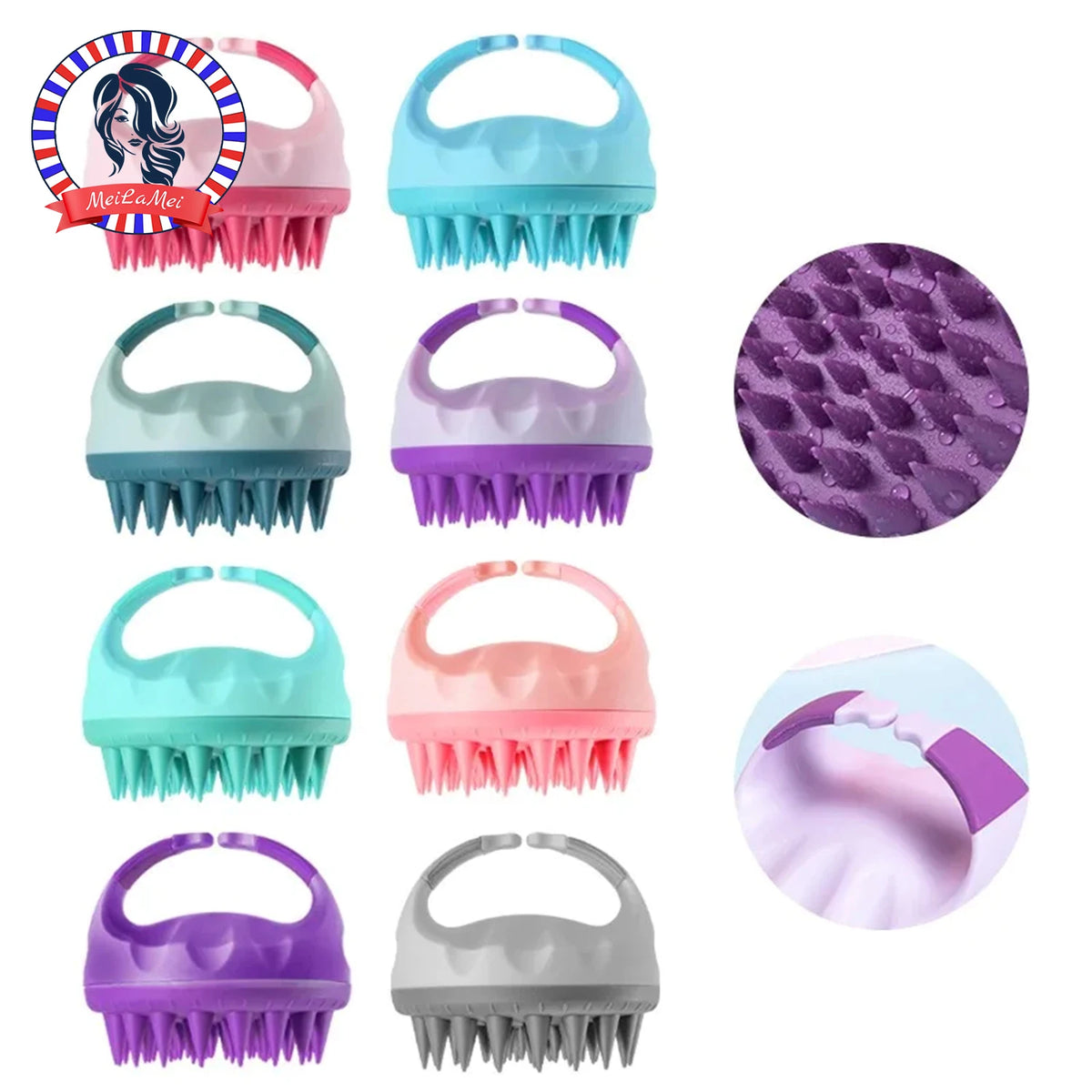 Silicone Scalp Massage Brush – Hair Washing Massager Comb Scalp Massage Brush PLUSH