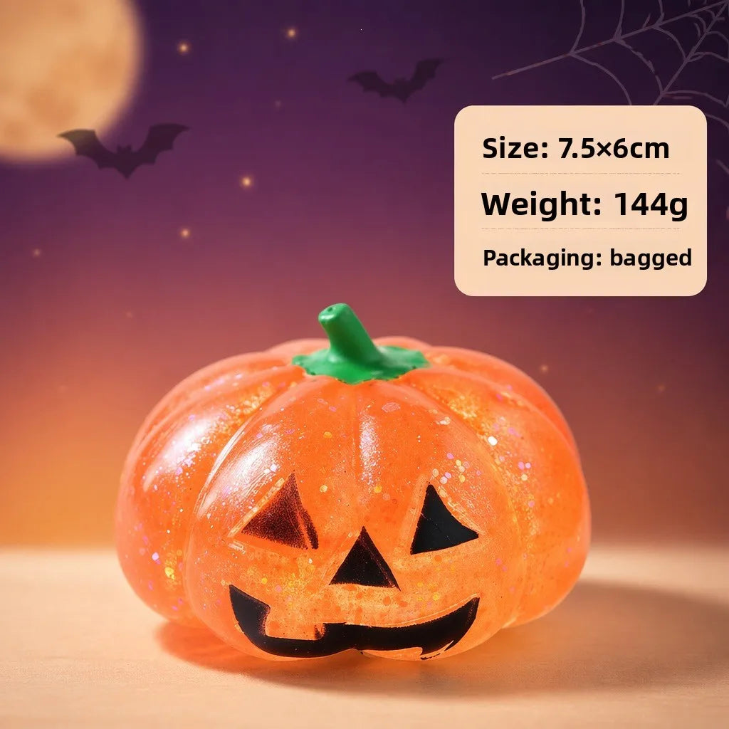 Halloween Pumpkin Squishy Toy – Slow Rebound Fidget Squeeze Squishy Fidget Toy PLUSH Orange