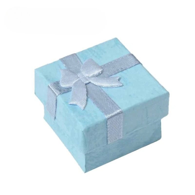 Multicolor Jewelry Gift Boxes with Bowknot 12/24 Pack Jewelry Gift Box PLUSH Blue 24PCS