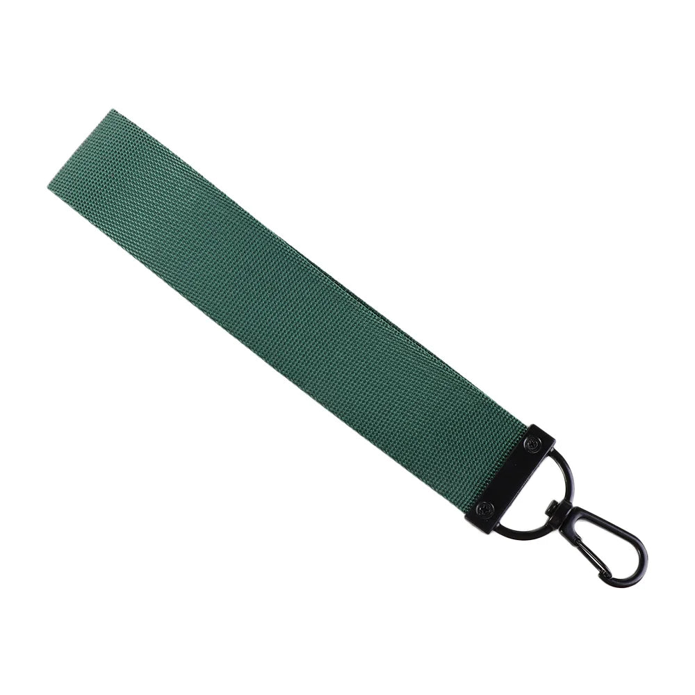 Solid Color Ribbon Lanyard Keychain – Bag Charm & Phone Strap Ribbon Keychain PLUSH green