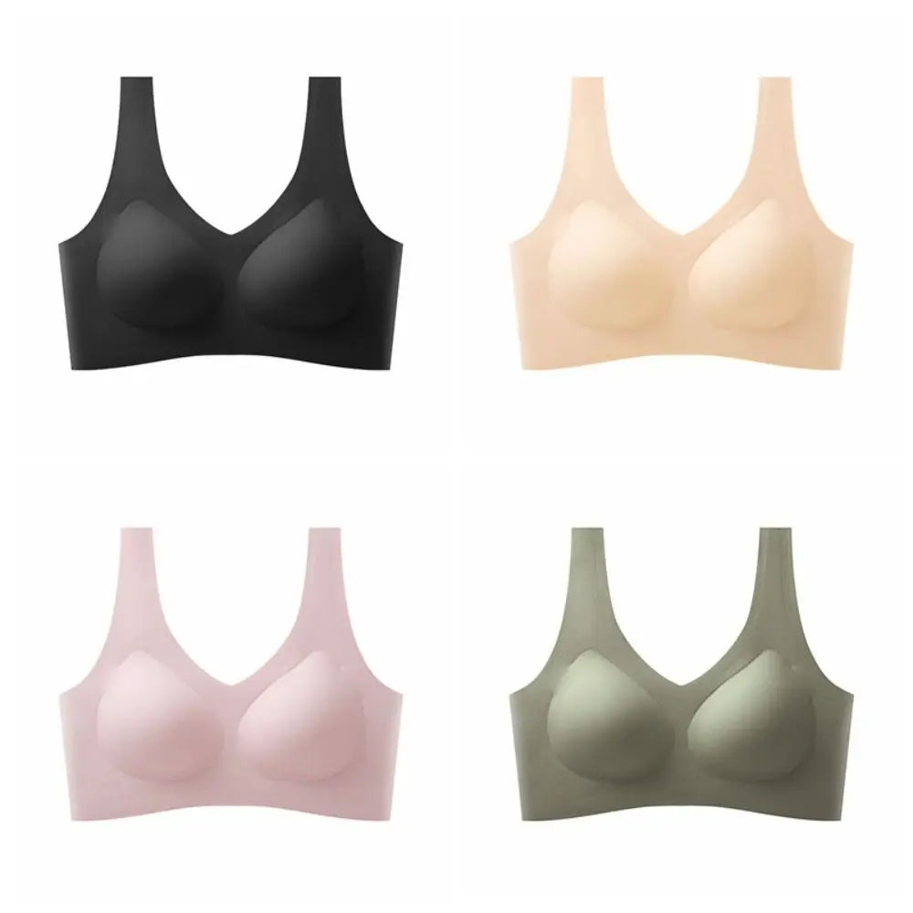 Seamless Wireless Push-Up Bra – Deep V Breathable Lingerie Wireless Push-Up Bra PLUSH