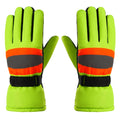 Reflective Touchscreen Work Gloves – Warm Waterproof Winter Winter Work Gloves PLUSH Green Style A