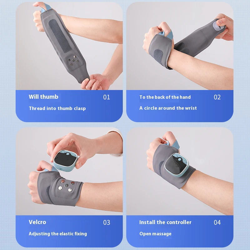Electric Heating Wrist Massager – 5-Level Heat & Vibration Wrist Massager PLUSH