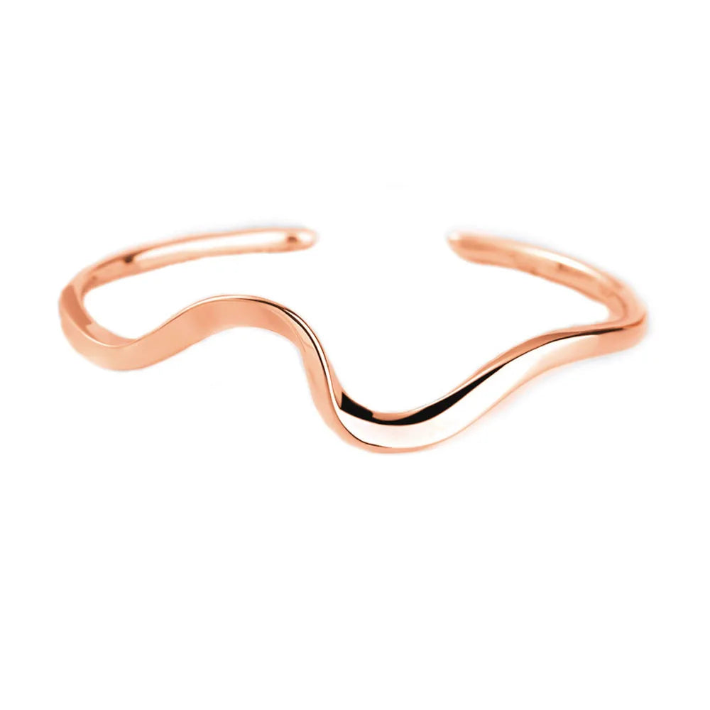 Adjustable Pearl Opening Bangle Bracelet – Elegant Cuff Bangle Bracelet PLUSH rose gold