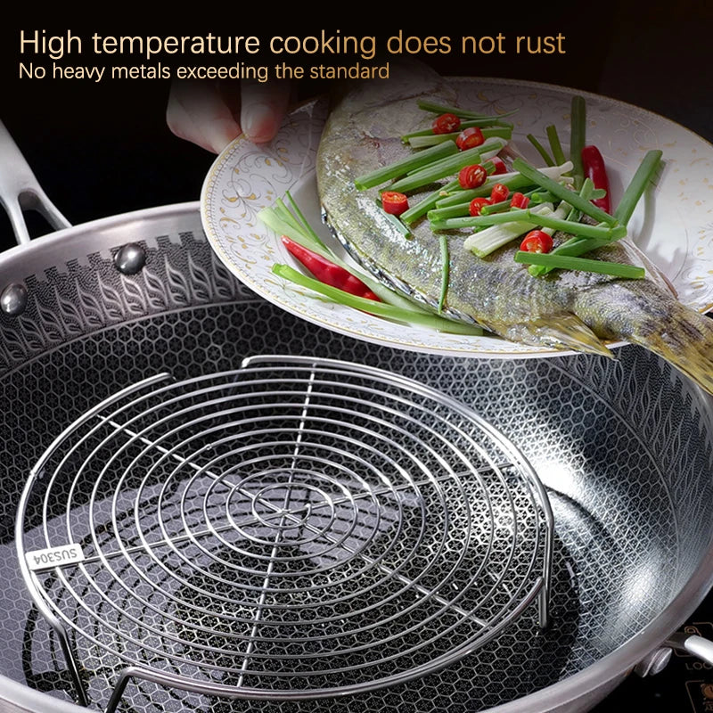 Stainless Steel Steamer Rack – Multifunction Pot Steaming Tray Steamer Rack PLUSH