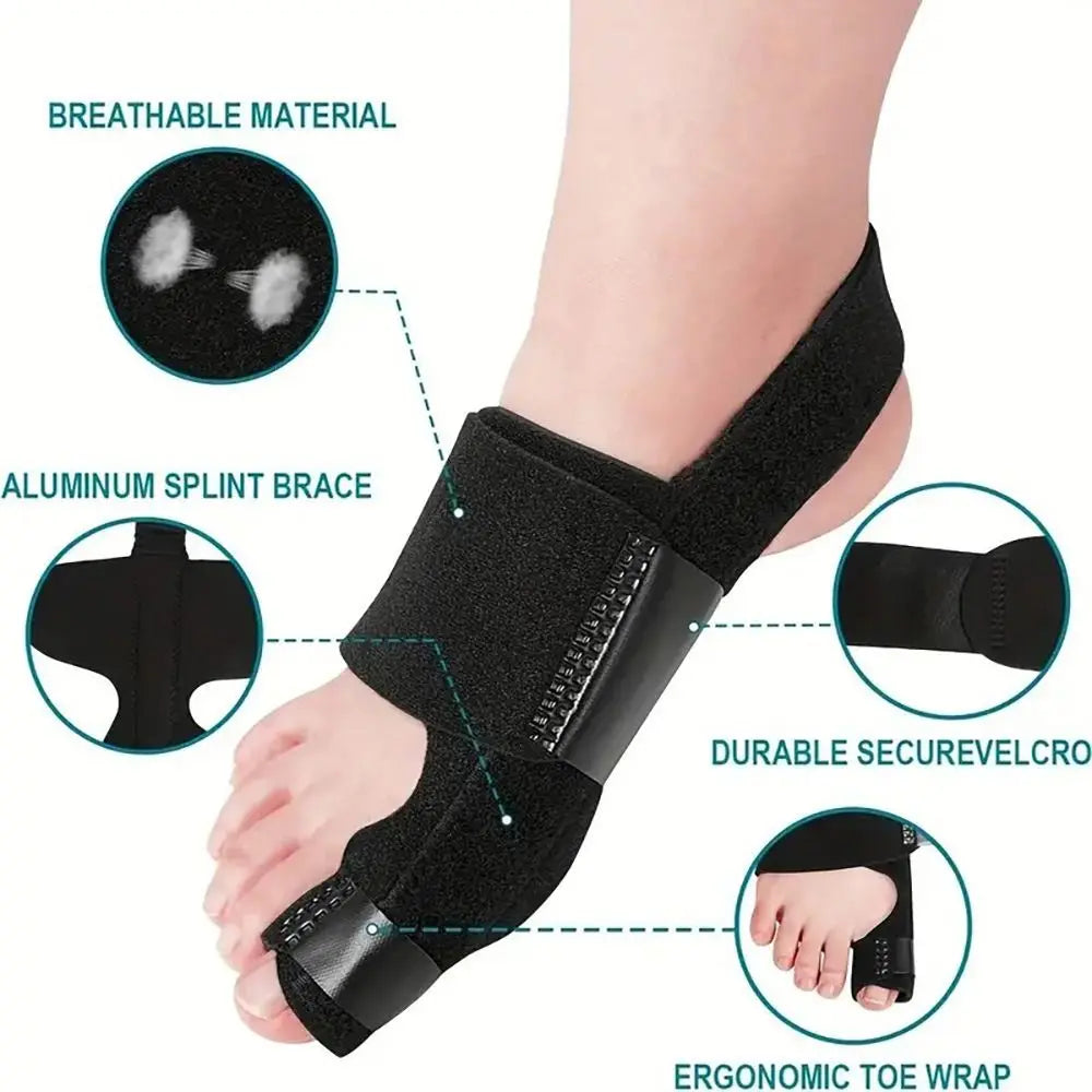 Adjustable Big Toe Straightener Brace – Breathable Bunion Corrector Toe Corrector Brace PLUSH