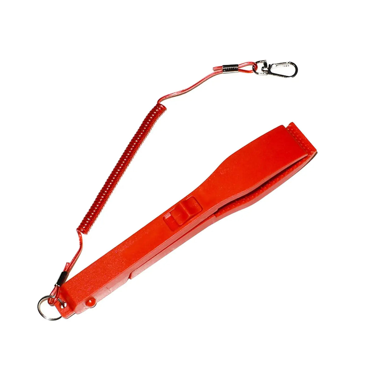 Fishing Pliers Fish Grabber with Retractable Lanyard & Carabiner Fish Grip Tool PLUSH Red