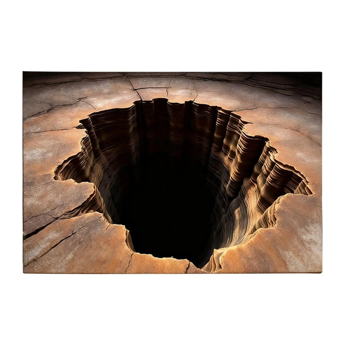 3D Optical Illusion Rug – Cave Hole Floor Mat | Novelty Decor Optical Illusion Rug PLUSH