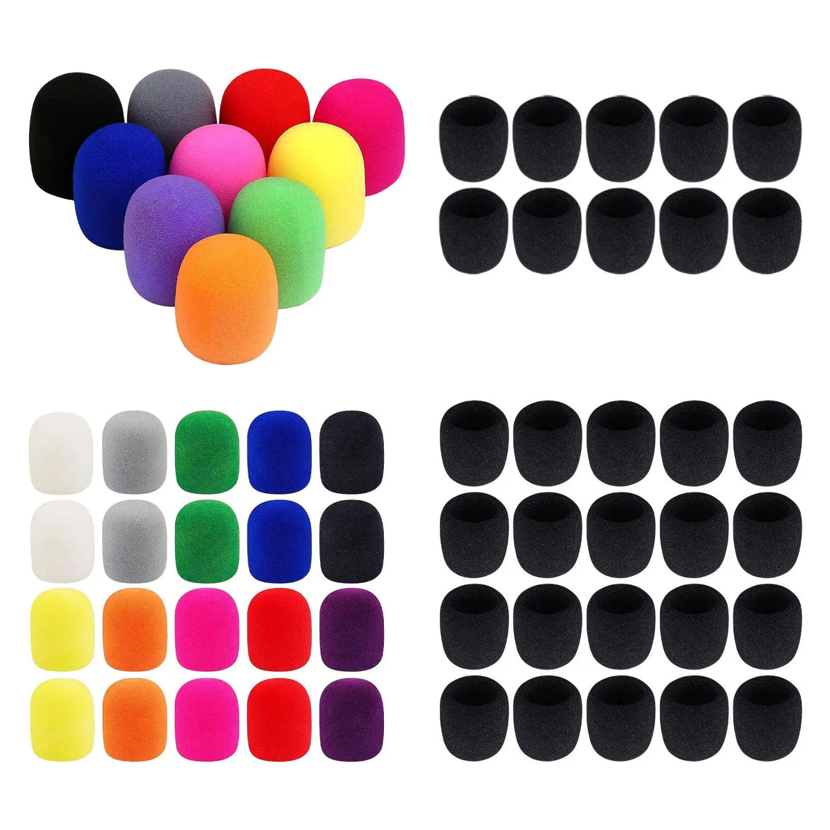 Foam Mic Covers for Cordless Microphones – 10 or 20 Pack Microphone Windscreen PLUSH