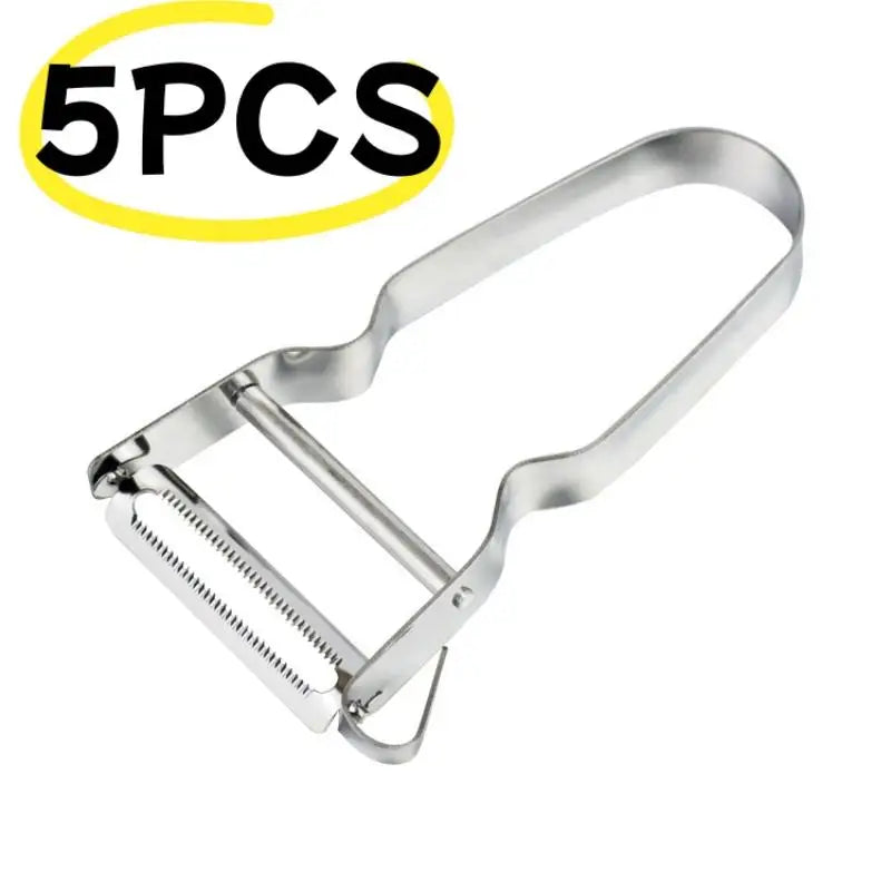 Stainless Steel Vegetable & Fruit Peeler Set – 1 or 5 Pcs Kitchen Peeler Set PLUSH Non slip 5PCS