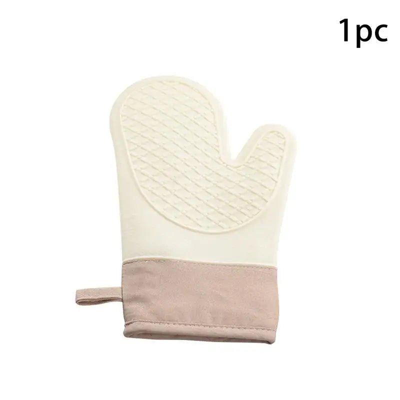 Silicone Oven Gloves Non-Slip Heat Resistant Kitchen Mitts Silicone Oven Mitts PLUSH A