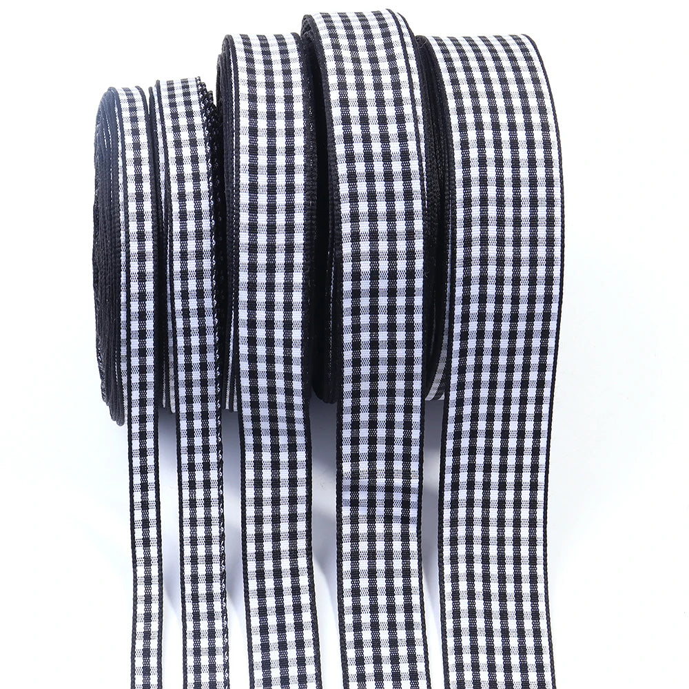 10 Yards Gingham Polyester Ribbon Tape – DIY Gift Wrapping Craft Ribbon Tape PLUSH