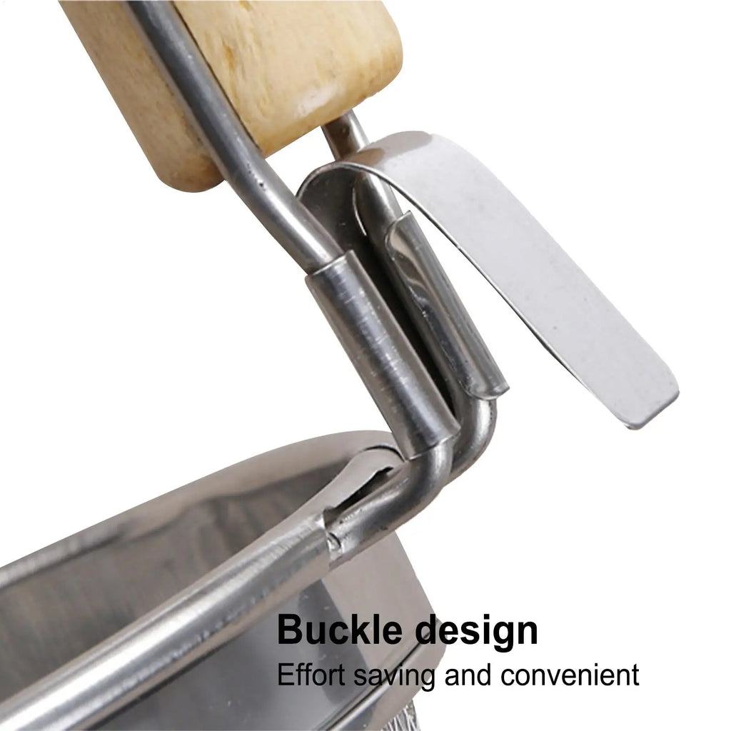 Wooden Handle Stainless Steel Strainer Basket – Pasta Skimmer Kitchen Strainer Basket PLUSH