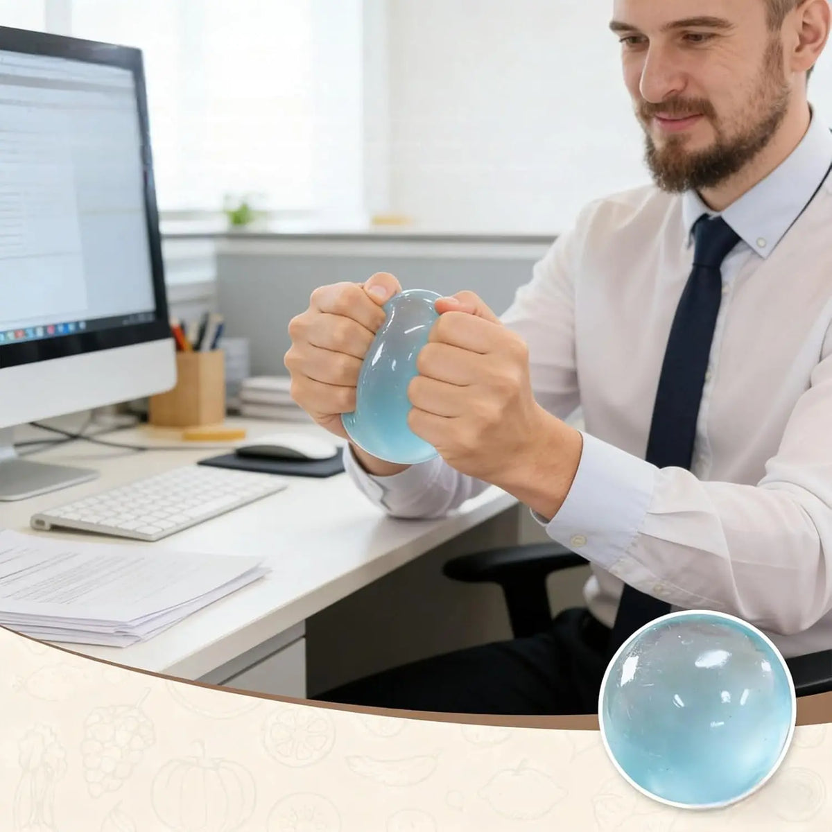 Maltose Mochi Squishy Fidget Ball – Soft Transparent Stress Toy Squishy Fidget Toy PLUSH