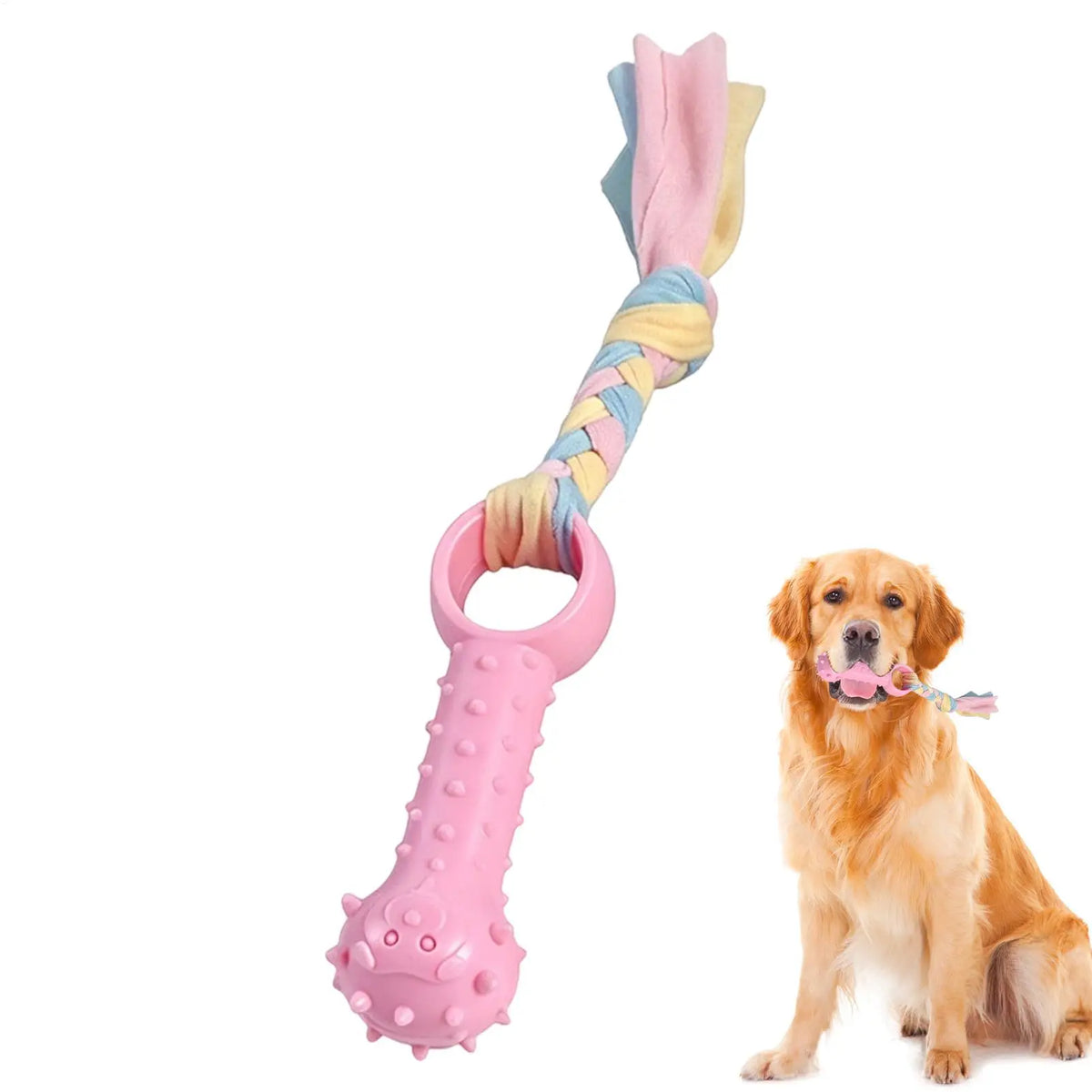 Dog Chew Toy for Teeth Cleaning – Soft Silicone Bone Dog Chew Toy PLUSH