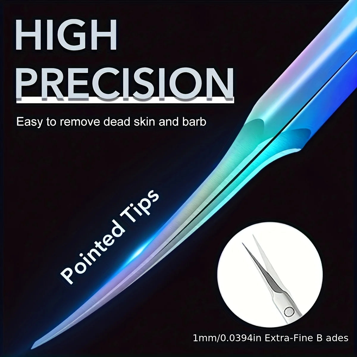 3pcs Stainless Steel Cuticle Scissors Set | Precision Nail Tool Cuticle Scissors Set PLUSH