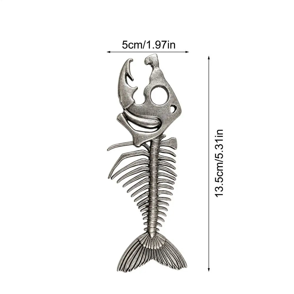 Fishbone Novelty Bottle Opener | Zinc Alloy Bar Tool Novelty Bottle Opener PLUSH 1PC