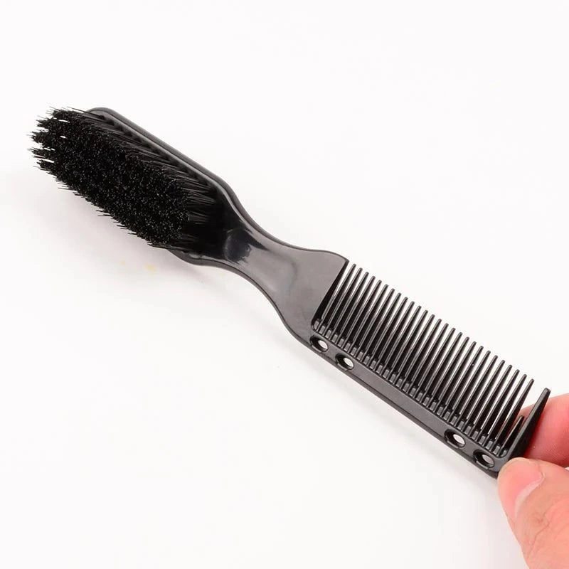 Double-Sided Beard Comb Brush – Professional Barber Styling Tool Beard Comb Brush PLUSH