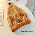 Capybara Hair Towel Wrap – Quick Dry Coral Fleece Turban Hair Towel Wrap PLUSH A