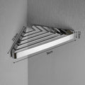 Stainless Steel Bathroom Corner Shelf | Wall-Mounted Shower Caddy Bathroom Corner Shelf PLUSH A Chrome