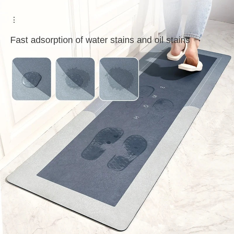 Anti-Slip Water-Absorbing Floor Mat – Kitchen Bath Hallway Rug Non-Slip Floor Mat PLUSH