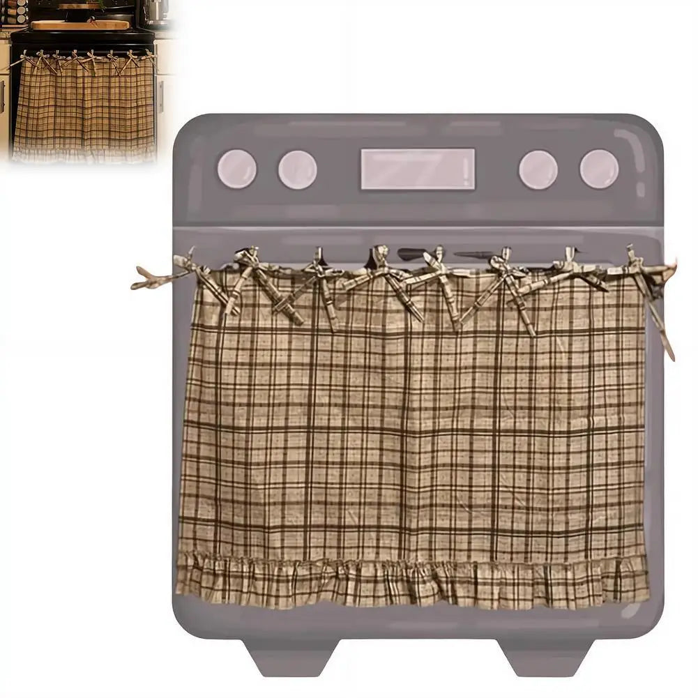 Farmhouse Oven Skirt Ruffle Trim – Kitchen Curtain Cover Kitchen Curtain Cover PLUSH