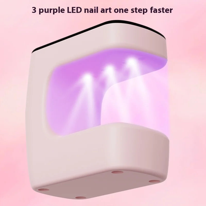 Portable Mini UV Nail Lamp – Rechargeable Flash Curing Dryer UV Nail Curing Lamp PLUSH