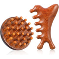Wooden Scalp Massager Comb & Gua Sha Tool – Wet & Dry Scalp Massage Comb PLUSH 2PCS