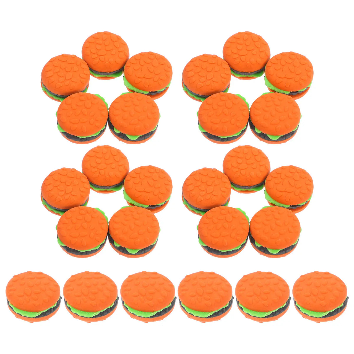 Mini Hamburger Erasers 30 Pack – Novelty School Supplies Novelty Erasers PLUSH