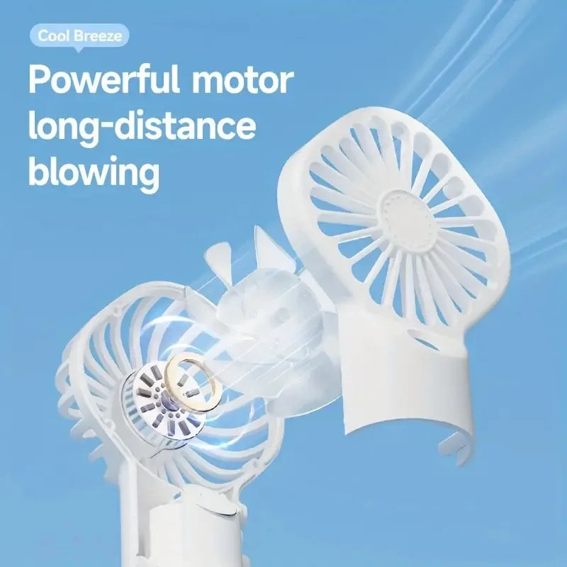 Portable Rechargeable Handheld Misting Fan – USB Travel Fan Handheld Misting Fan PLUSH