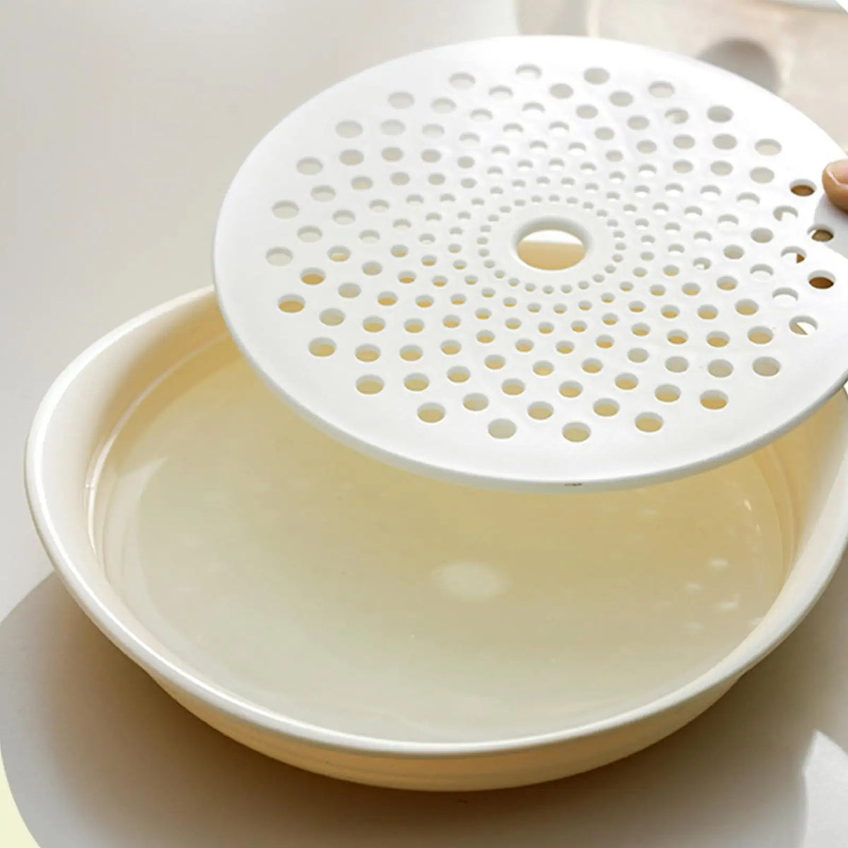 Microwave Steamer with Lid & Tray | Food Grade PP Rice Steamer Microwave Steamer PLUSH