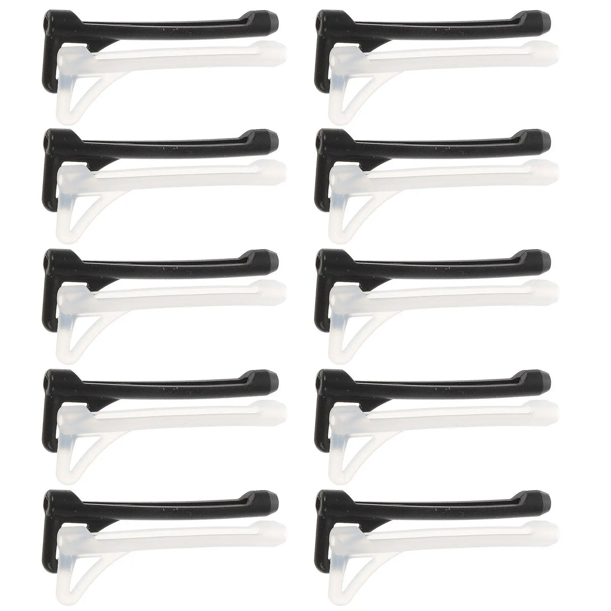 10 Pairs Silicone Anti-Slip Glasses Ear Grips & Temple Tips Eyeglass Accessories PLUSH