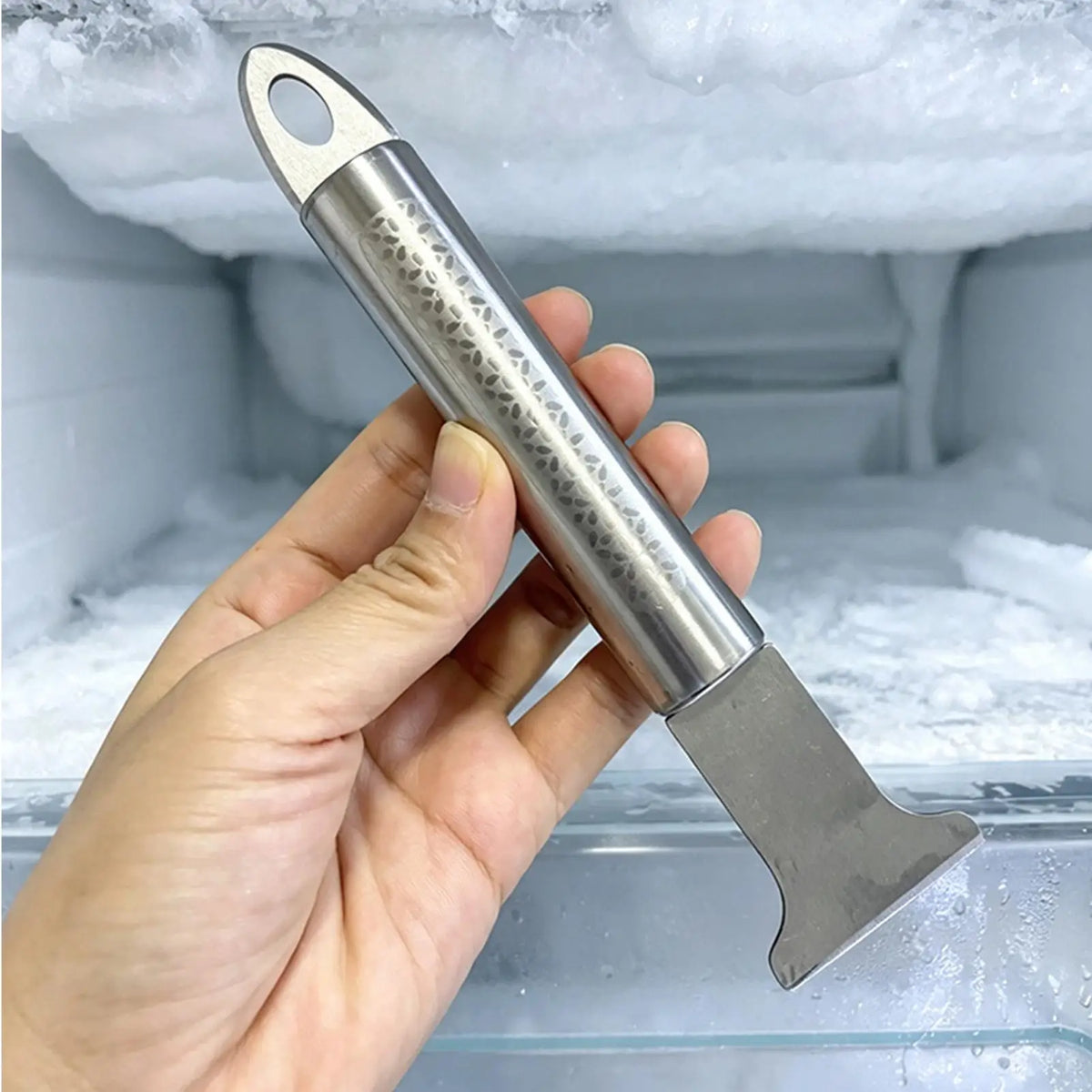 Stainless Steel Freezer Ice Scraper & Kitchen Cleaning Tool Kitchen Scraper Tool PLUSH