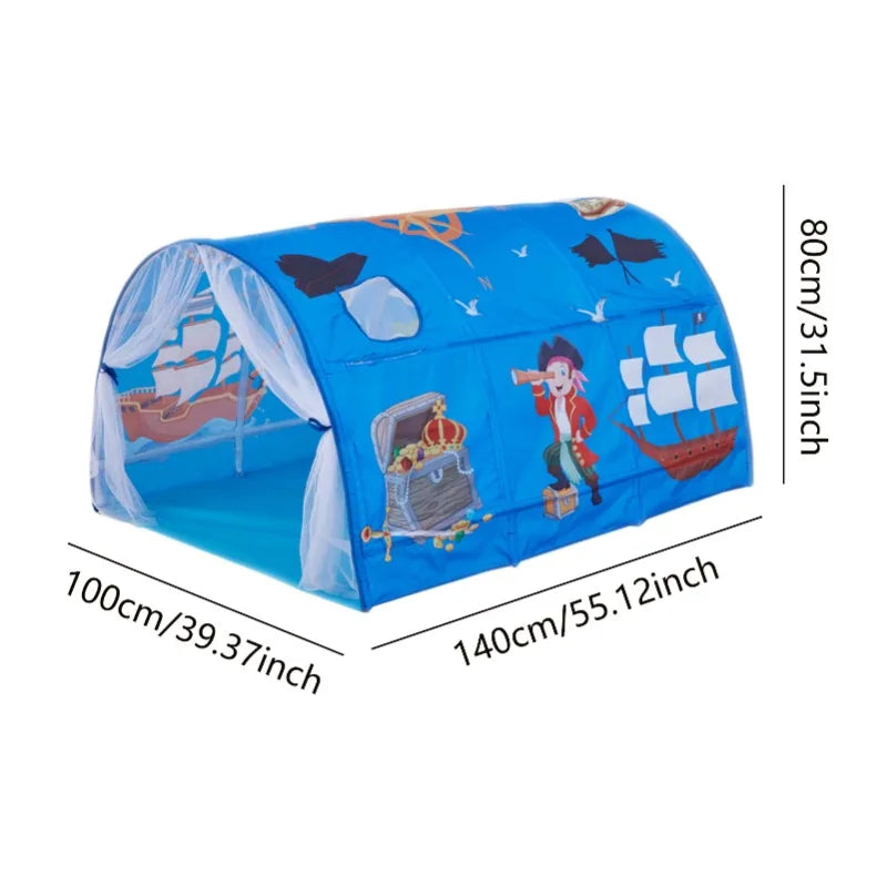 2-in-1 Dome Kids Play Tent – Sea World & Princess Patterns Kids Play Tent PLUSH