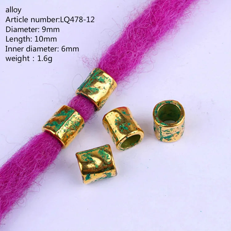 5pcs Viking Dreadlock Beads – Large Hole Braid Hair Accessories Hair Braid Beads PLUSH 5pcs NO.26