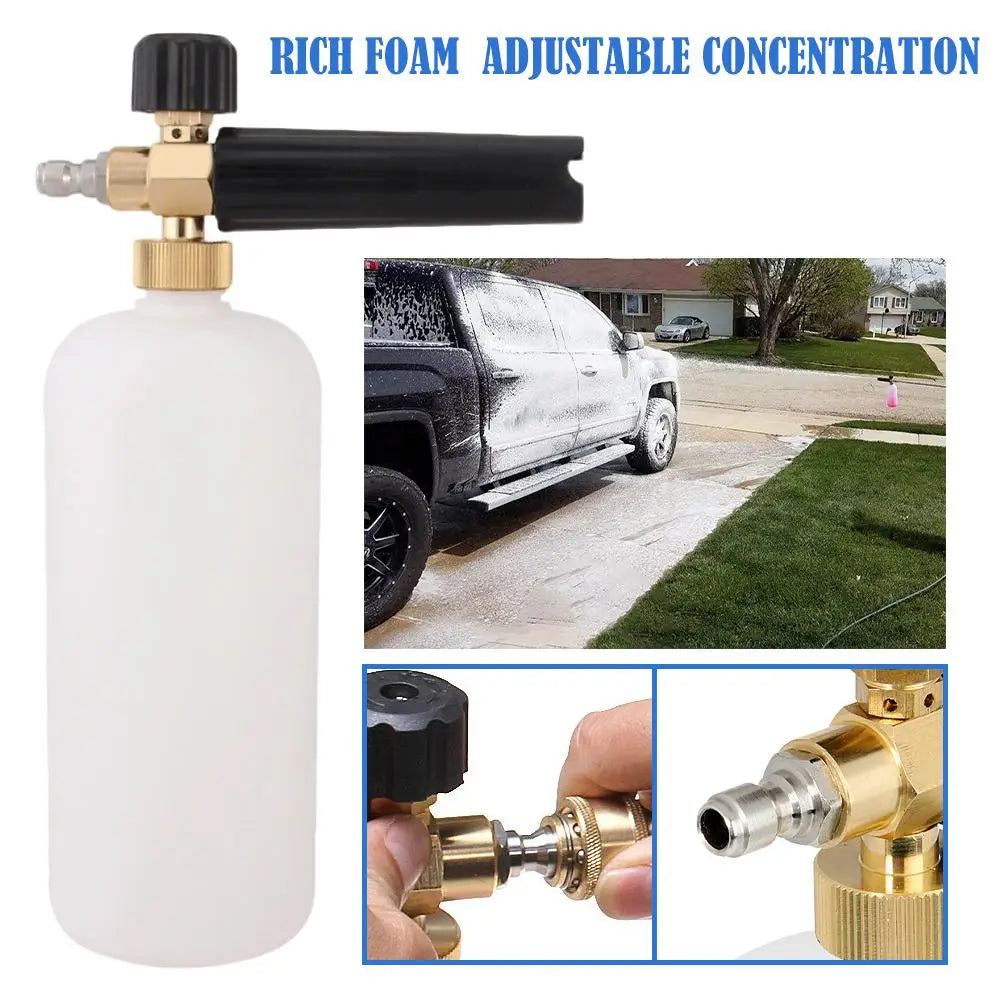Foam Cannon 1/4" Quick Connect – Adjustable Car Wash Foam Gun Foam Cannon PLUSH