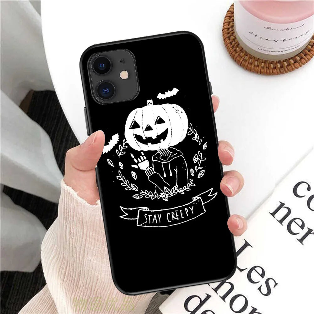 Halloween iPhone Case – Soft TPU Shockproof Matte Cover Phone Case PLUSH -8 For iPhone 14 Plus