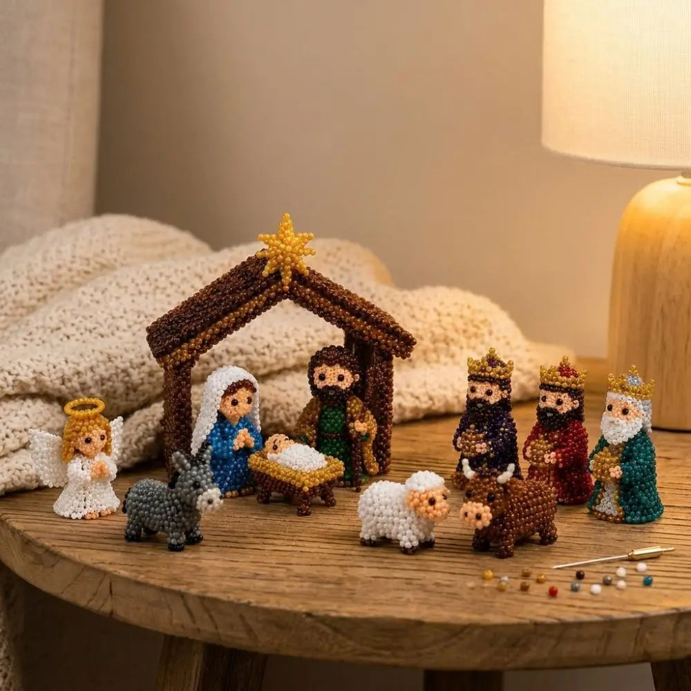 3D Beaded DIY Craft Kit – Gnome & Animal Ornaments DIY Bead Craft Kit PLUSH