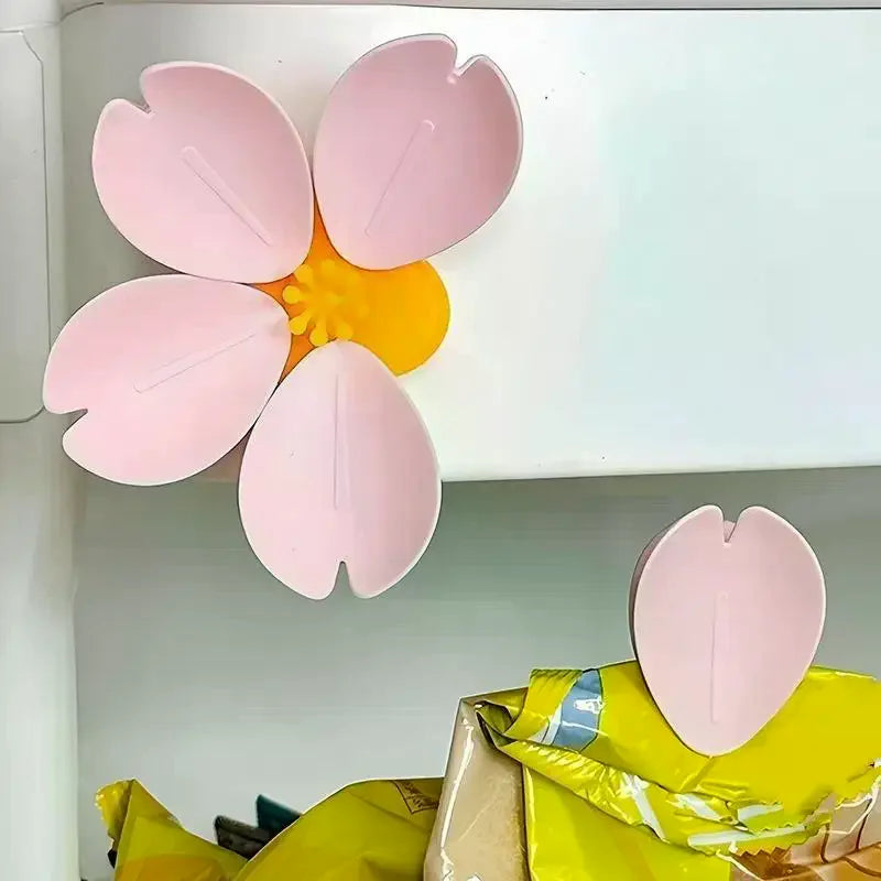 Cherry Blossom Magnetic Fridge Seal Clip | Snack Bag Clip Magnetic Bag Clip PLUSH