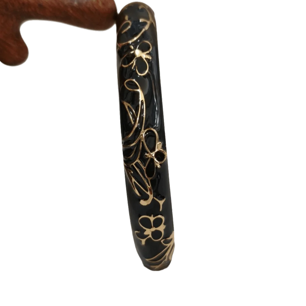 Enamel Peony Filigree Bangle – Vintage Cloisonné Bracelet Enamel Bangle PLUSH 6