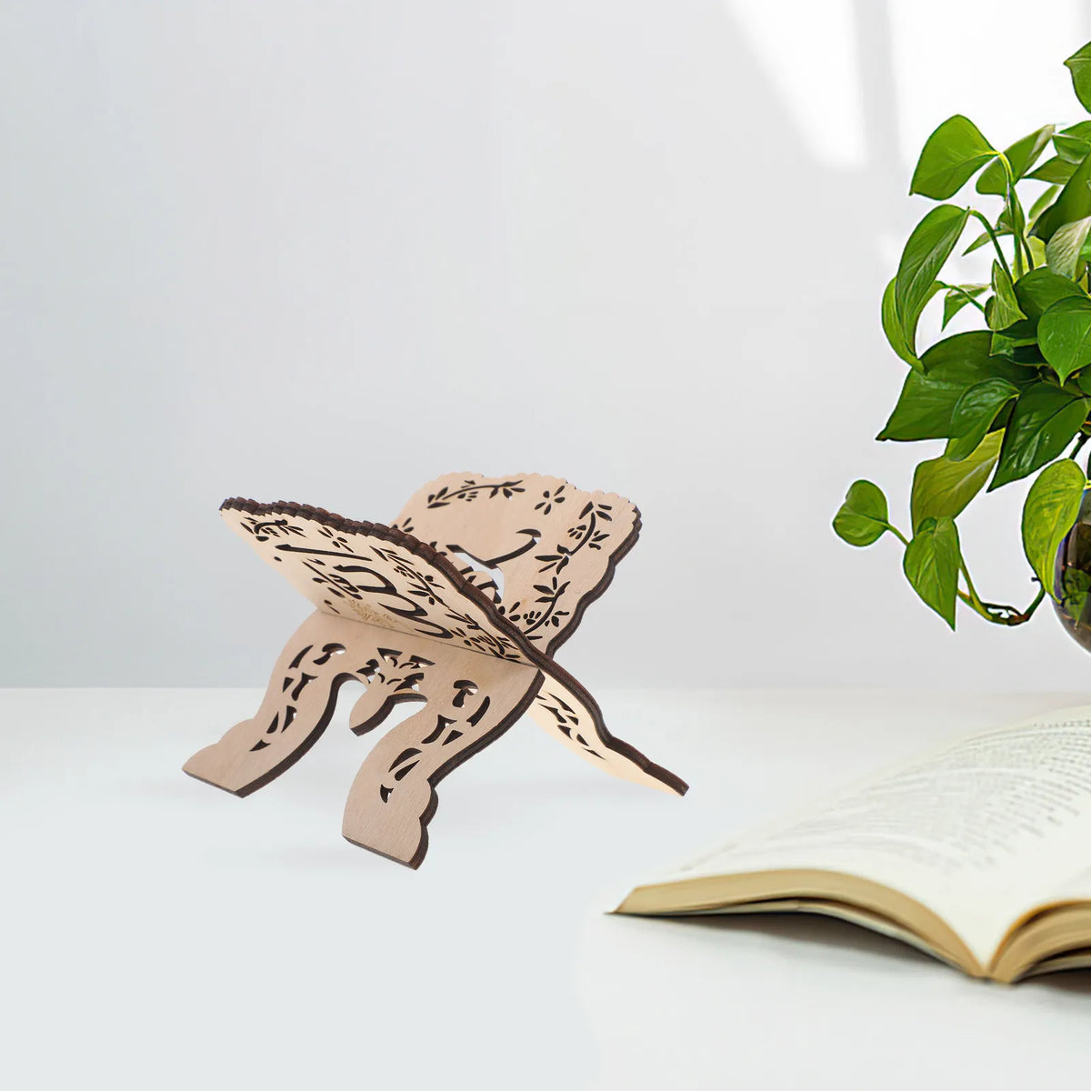 Wooden Desktop Book Stand – Quran, Bible & Study Reading Holder Wooden Book Stand PLUSH